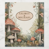 FAIRYCORE Mushrooms Goblincore Kundenspezifische G Weinetikett (Einzelnes Label)