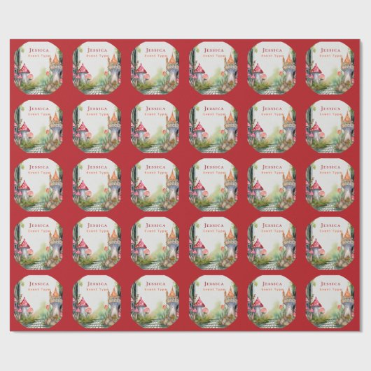 FAIRYCORE Princess Fairytale Castelgrande Geschenkpapier (Flach)