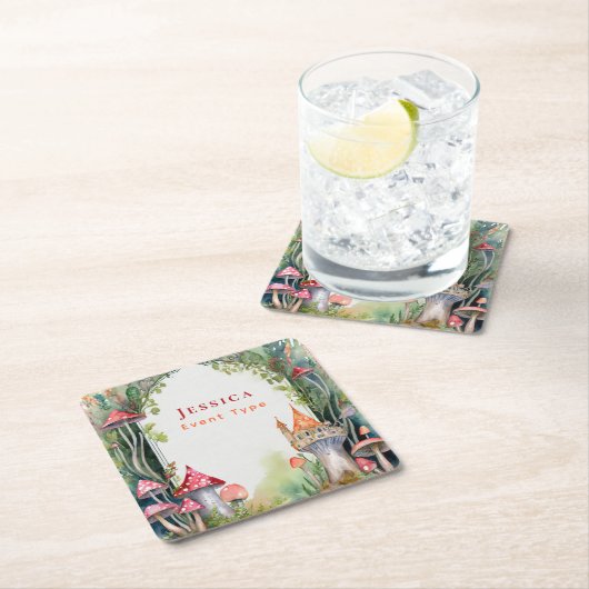 FAIRYCORE Princess Fairytale Castelgrande Rechteckiger Pappuntersetzer (Vor Ort)