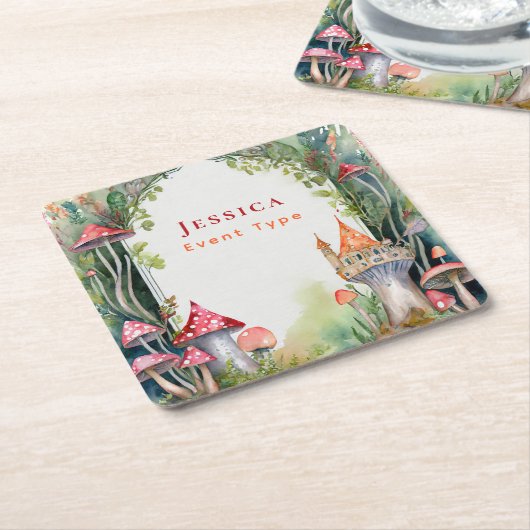 FAIRYCORE Princess Fairytale Castelgrande Rechteckiger Pappuntersetzer (angewinkelt)