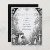 Fairycore Save the Date Goblincore-Pilze (Vorne/Hinten)