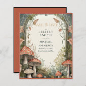 Fairycore Save the Date Goblincore-Pilze (Vorne/Hinten)