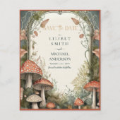 Fairycore Save the Date Goblincore-Pilze (Vorderseite)