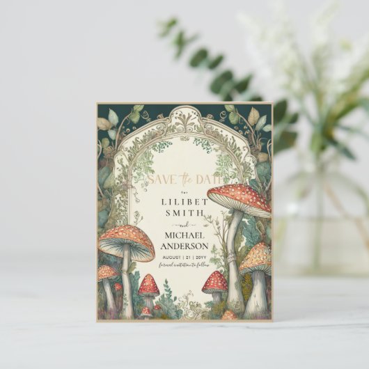 Fairycore Save the Date Grünes Gold (Stehend Vorderseite)