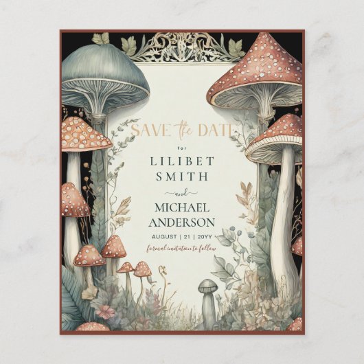 Fairycore Save the Date Terracotta Woodland (Vorderseite)