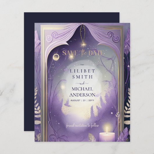 Fairycore Save the Date verzauberte Fores (Vorne/Hinten)