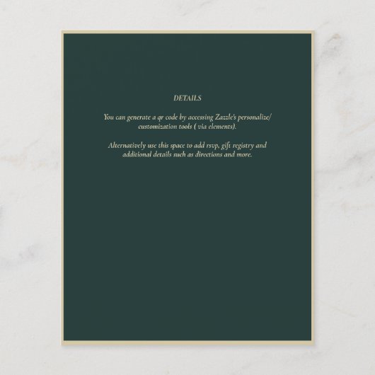 Fairycore Save the Date verzauberte Fores (Rückseite)