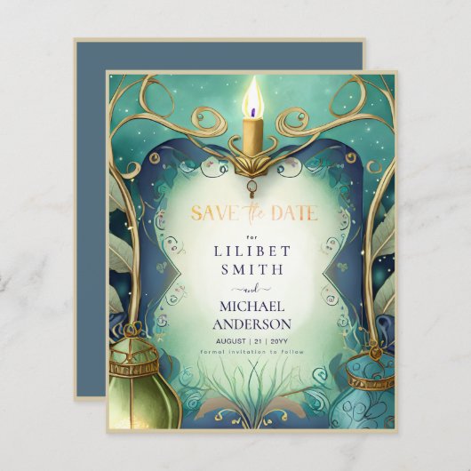 Fairycore Save the Date verzauberte Fores (Vorne/Hinten)