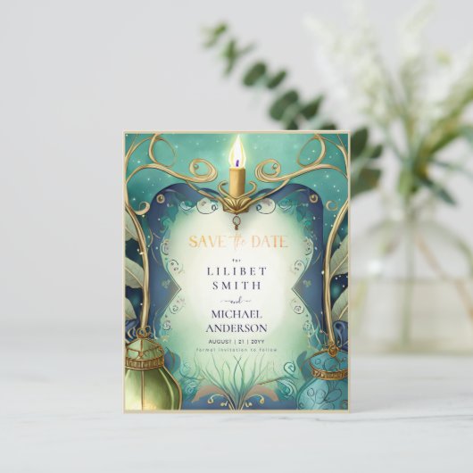 Fairycore Save the Date verzauberte Fores (Stehend Vorderseite)