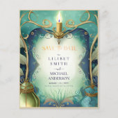 Fairycore Save the Date verzauberte Fores (Vorderseite)