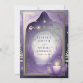 Fairycore Save the Date verzauberte Fores Einladung (Vorderseite)