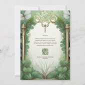 FAIRYCORE WEDD INVITATION FAIRYTALE GREEN GOLD EINLADUNG (Rückseite)