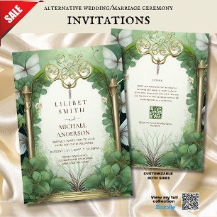 FAIRYCORE WEDD INVITATION FAIRYTALE GREEN GOLD EINLADUNG