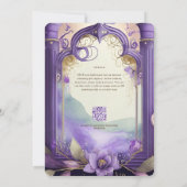 FAIRYCORE WEDD INVITATION FAIRYTALE LILA GOLD EINLADUNG (Rückseite)