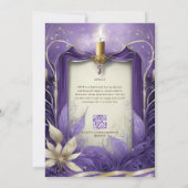 FAIRYCORE WEDD INVITATION FAIRYTALE LILA GOLD EINLADUNG (Rückseite)