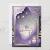 FAIRYCORE WEDD INVITATION FAIRYTALE LILAC GOLD EINLADUNG (Rückseite)