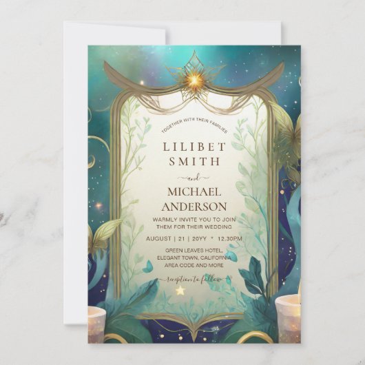 FAIRYCORE WEDING INVITATIONS FAIRYTALE FAIRIES EINLADUNG (Vorderseite)