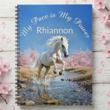 Fairycore Weißes Pferd Slow Living Wellness Journa