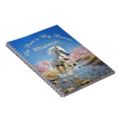 Fairycore White Horse Slow Living Wellness Journal Notizblock (Rechte Seite)