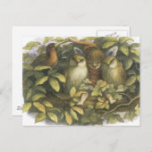 Fairyland, 1870 Fairy mit Eulen Postkarte (Vorne/Hinten)