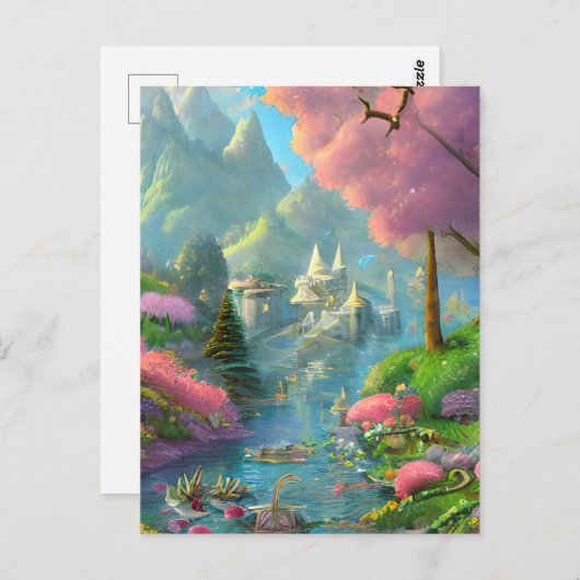 Fairyland Background Graphic Postkarte (Vorne/Hinten)