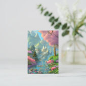 Fairyland Background Graphic Visitenkarte (Stehend Vorderseite)