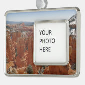 Fairyland Canyon im Nationalpark Bryce Canyon Rahmen-Ornament Silber (Links)