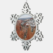 Fairyland Canyon im Nationalpark Bryce Canyon Schneeflocken Zinn-Ornament (Rechts)