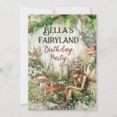Fairyland Enchanted Realm-Party Einladung (Vorderseite)