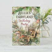 Fairyland Enchanted Realm-Party Einladung (Stehend Vorderseite)