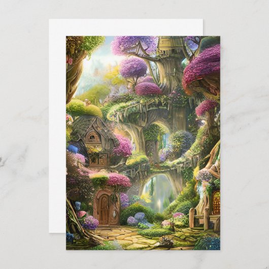 Fairyland Forest Graphic Dankeskarte (Vorne/Hinten)