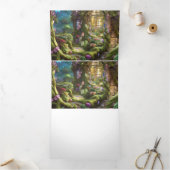 Fairyland Forest Graphic Dreifach-gefaltete Programmkarte (Innenseite)