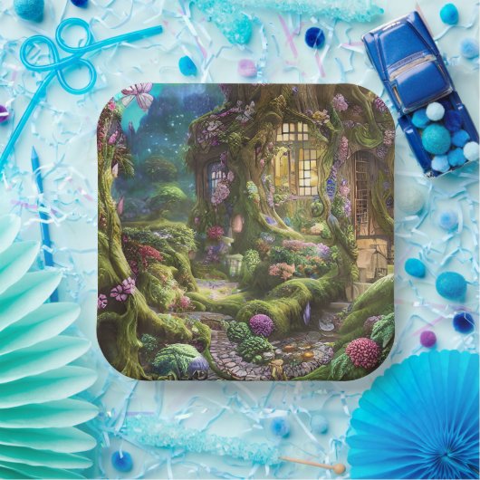 Fairyland Forest Graphic Pappteller (Party)