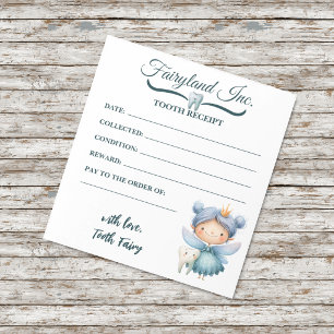 Fairyland Inc. Zahnfee Quittungsblock Notizblock
