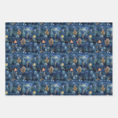 Fairyland Landscape Navy Blue Night Geschenkpapier Set (Vorderseite)