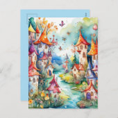 Fairyland Magic Castle Feiertagspostkarte (Vorne/Hinten)