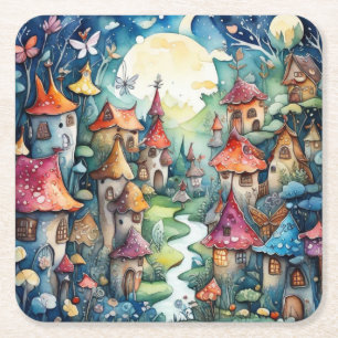 Fairyland Magic Castle Rechteckiger Pappuntersetzer