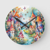Fairyland Magic Castle Runde Wanduhr (Vorderseite)