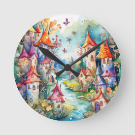 Fairyland Magic Castle Runde Wanduhr