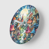 Fairyland Magic Castle Runde Wanduhr (Winkel)