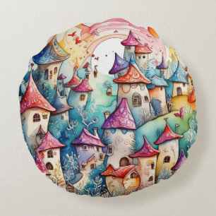 Fairyland Magic Castle Rundes Kissen