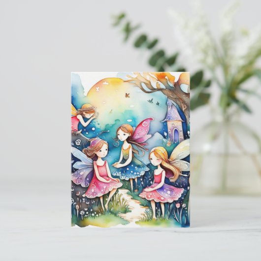 Fairyland Magic Feen Postkarte (Stehend Vorderseite)