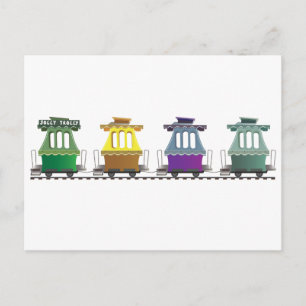 Fairyland’s Jolly Trolly in Oakland Feiertagspostkarte
