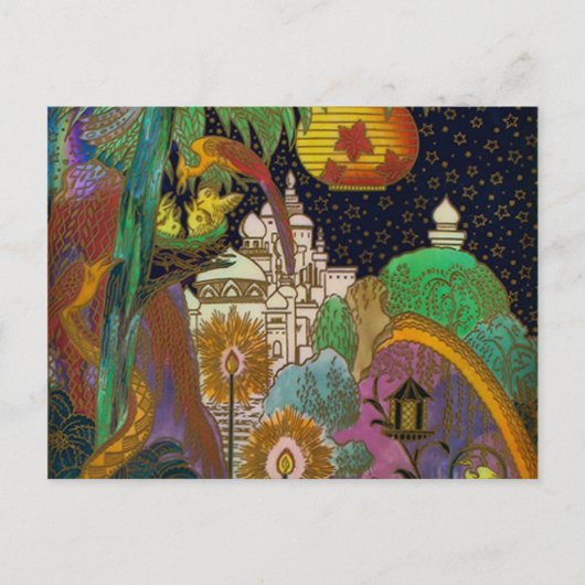 Fairyland Vintag Design Postkarte (Vorderseite)