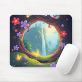Fairyland Waterfall Mouse Pad Mousepad (Mit Mouse)
