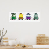 FAIRYLAND'S JOLLEY TROLLEY TRAIN POSTER (Küche)