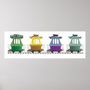 FAIRYLAND'S JOLLEY TROLLEY TRAIN POSTER