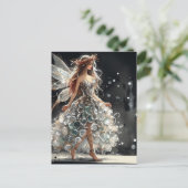 FairyRecycled Dress bei der Mode Show Wasserfarbe Postkarte (Stehend Vorderseite)