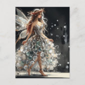 FairyRecycled Dress bei der Mode Show Wasserfarbe Postkarte (Vorderseite)