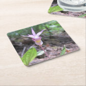 Fairyslipper Orchid-Blume Rechteckiger Pappuntersetzer (angewinkelt)